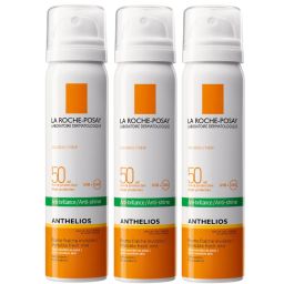 La Roche-Posay «Anthelios» «Anti-Shine» — невидимий спрей для обличчя з сонцезахистом SPF50+ від блиску «SPF50+» «75ml» — набір із трьох засобів