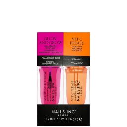nails inc. Glow and Grow & Vit C Please Міні-набір для догляду за нігтями
