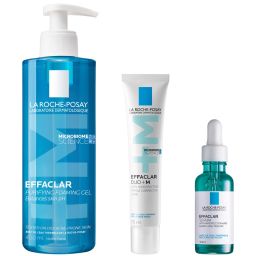 La Roche-Posay Набір для боротьби з висипаннями — висока ефективність: засіб для вмивання Effaclar, сироватка та корекційний засіб