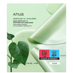 Anua Heartleaf 70 Заспокійлива колагенова маска (4 листи) 38g