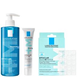 Вечірня процедура La Roche Posay проти висипань Effaclar: засіб для очищення, догляд та пластирі