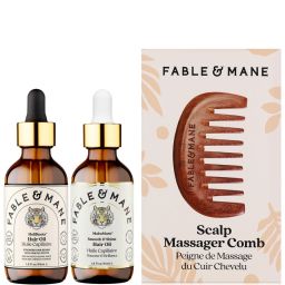 Fable & Mane Набір Holiroots, Mahamne та гребінець для шкіри голови