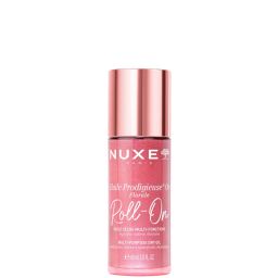 NUXE Huile Prodigieuse Floral Gold Shimmer — багатофункціональна суха олія для обличчя, тіла та волосся у флаконі з роликовим аплікатором, 60ml