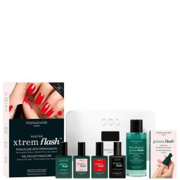 Manucurist Набір «At Home Gel Xtreme Flash» — Poppy Red & Hortencia