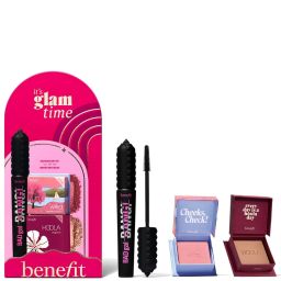 Подарунковий набір benefit «It’s Glam Time» з тушшю для вій у повнорозмірній упаковці та міні-рум’янами й бронзатором