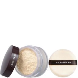 Laura Mercier Набір з прозорою сипучою фіксуючою пудрою «29g» та велюровою подушечкою — прозорий