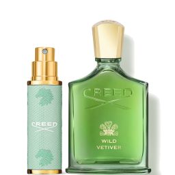 Creed «Wild Vetiver» 100ml та парфумерний розпилювач обмеженої серії для повторного наповнення 5ml — колір «Celadon Green»